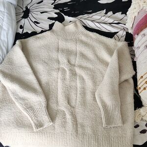 Carly Jean Los Angeles Cream Knit Sweater